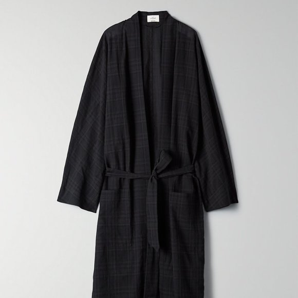 ARITZIA Wilfred Durante Check Jacket Long Jacquard Kimono - Size Large - Picture 3 of 15